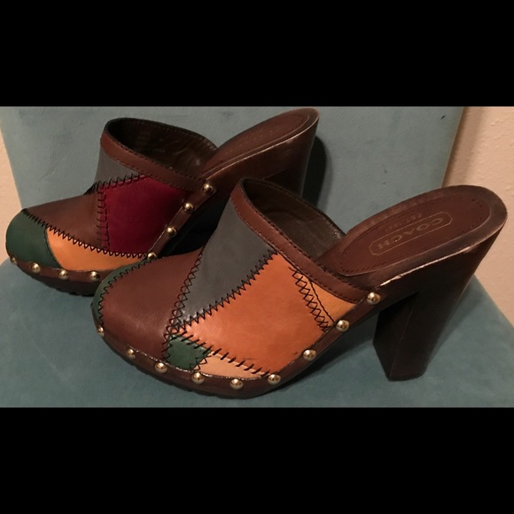 Coach Multicolored Leather Patchwork Mule - Picture 4 of 5